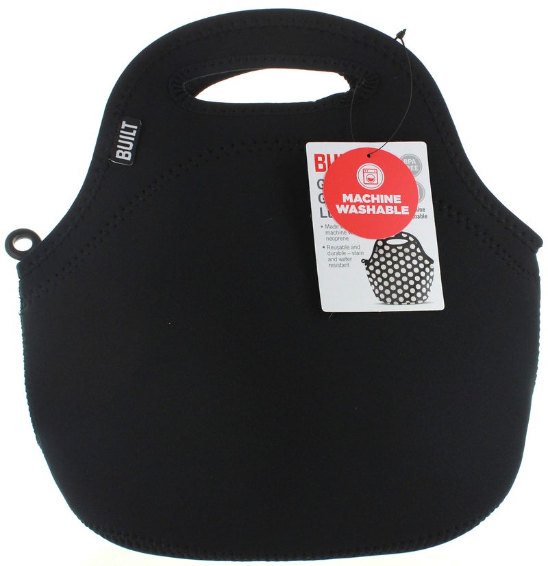 Built Gourmet Getaway Neoprene Lunch Bag - Insulated, Reusable, & Machine-Washable Lunch Tote for Hot and Cold Food Storage, Lightweight & Reusable - One Size (Black) - Image 4